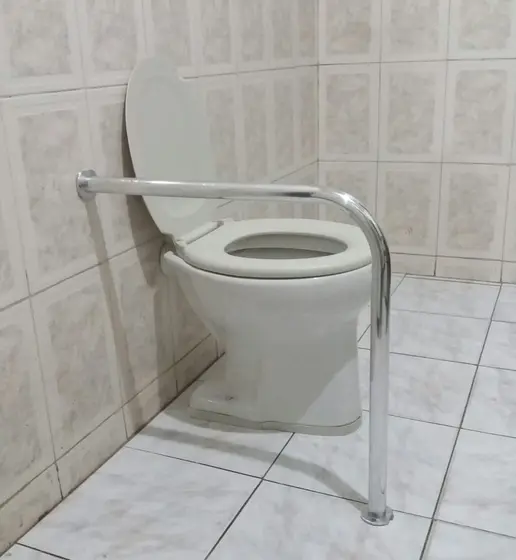 BARRA DE APOIO VASO SANITARIO EM L 60X60CM (COD 17540)