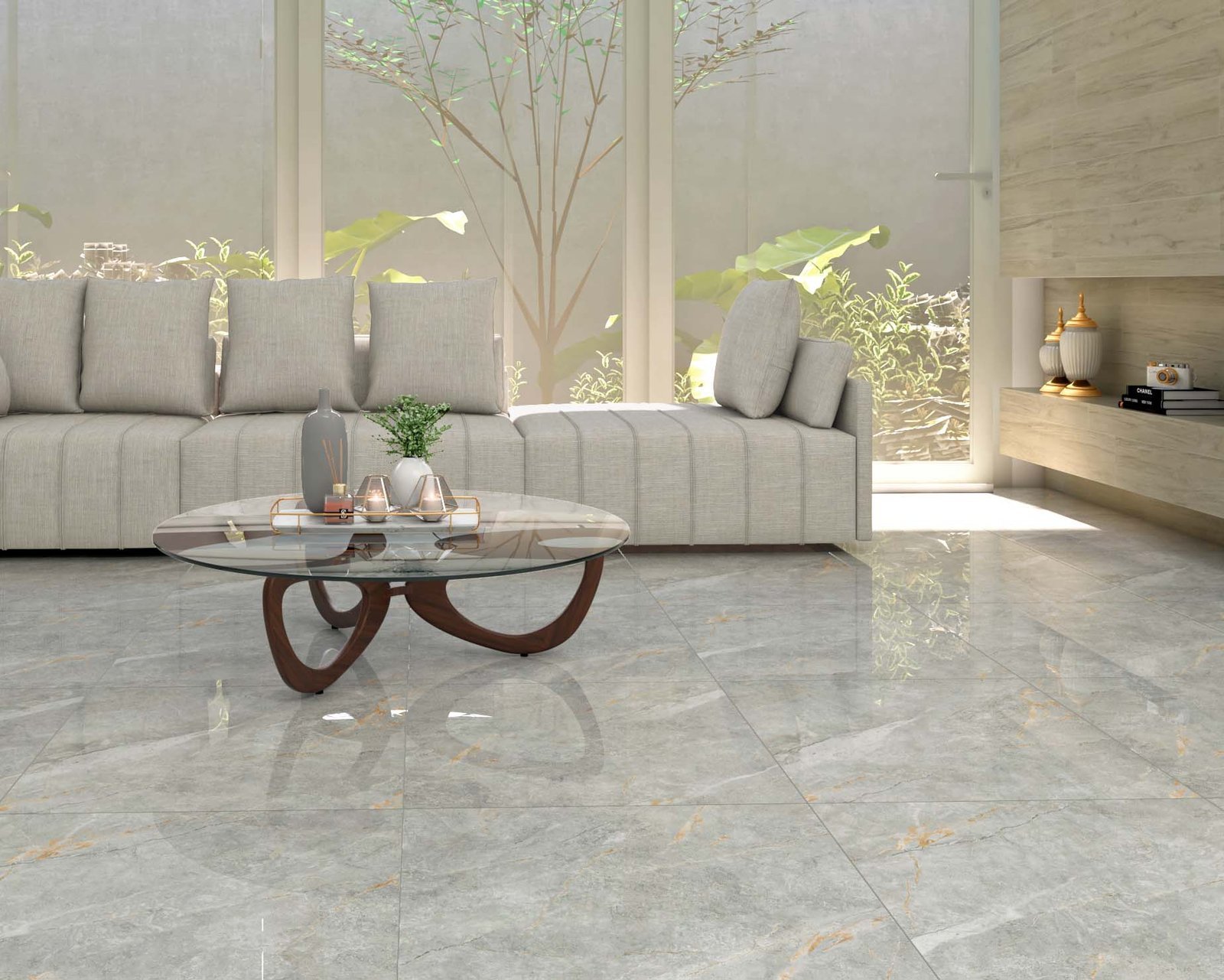 Cerâmica Gray Belle Polido 74x74 - Imagem 2