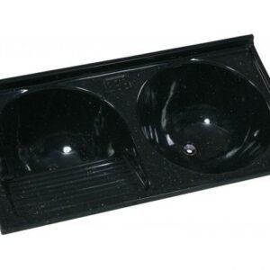 TANQUE SINTÉTICO DUPLO PRETO – 124x62cm (COD 7684)